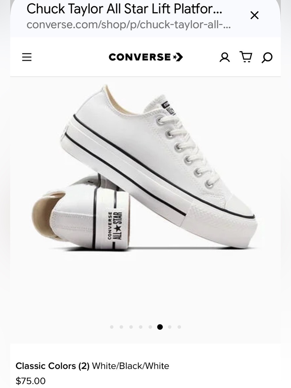 CONVERSE Chuck Taylor All Star Lift Platform Low Top Black/White Women's 8.5 - Picture 13 of 13